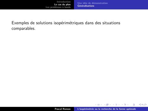 L'isopérimétrie ou la recherche de la forme optimale