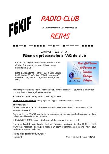 RADIO-CLUB REIMS - Numericable