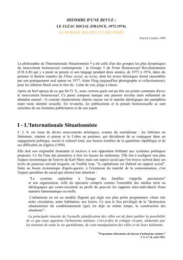 I - L'Internationale Situationniste