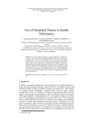 Use of Grounded Theory in Health Informatics - Department of ...