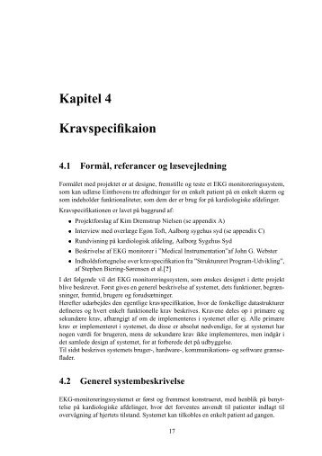 Kapitel 4 Kravspecifikaion - Aalborg Universitet