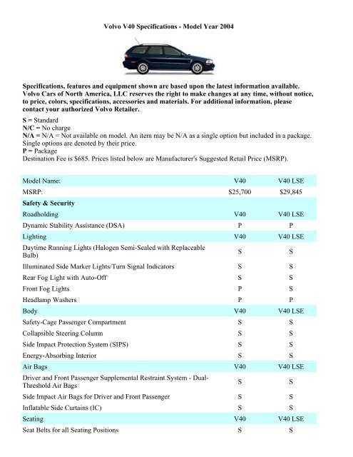 2004 VOLVO V50 SPEC SHEET.pdf