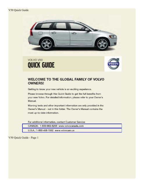 2008 Volvo V50 Quick Guide.pdf