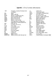 Appendix: A list of common abbreviations