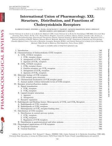 International Union of Pharmacology. XXI. Structure, Distribution ...