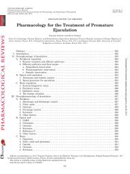 Pharmacology for the Treatment of Premature Ejaculation