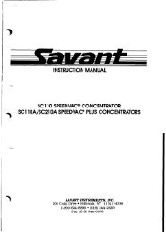 INSTRUCTION MANUAL SCl 10 SPEEDVAC? CONCENTRATOR ...
