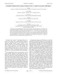 Systematic scaling in the low-energy excitations of the t-J model in ...