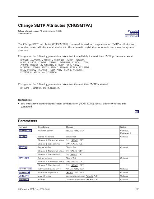 TCP/IP Connectivity Utilities for i5/OS commands - IBM