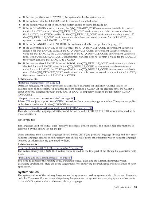 System i: Programming i5/OS globalization - e IBM Tivoli Composite ...