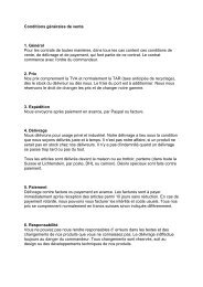 Conditions générales de vente 1. Général Pour les contrats de ...