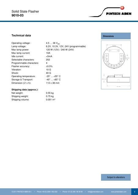 Flasher Module 9010-03_com_0511 - Pintsch Aben