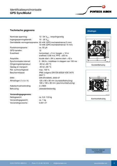 Karaktersynchronisatie GPS SyncModul.nl - Pintsch Aben