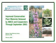 Improved Conservation Plant Materials Released by NRCS and ...