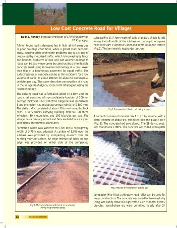 Low Cost Concrete Road for Villages - pmgsy