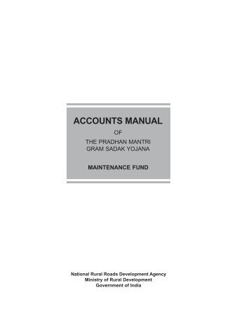Accounts Manual - Maintenance Fund - pmgsy