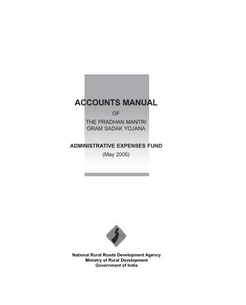 Accounts Manual of Administrative Expenses Fund - pmgsy