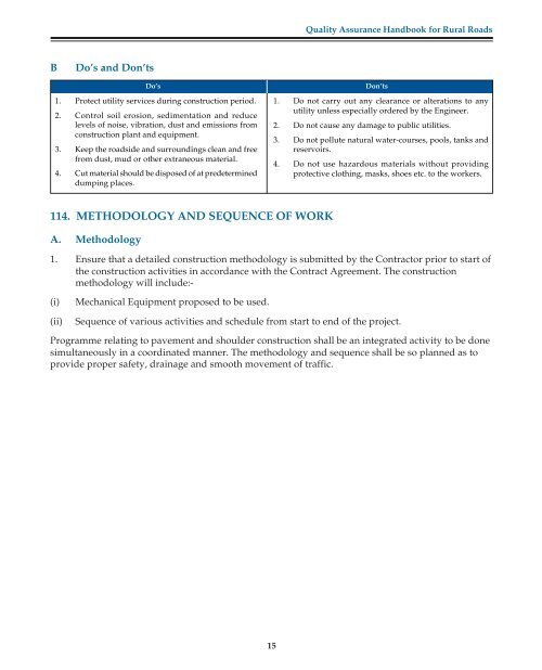 Quality Assurance Handbook for Rural Roads Volume-I - pmgsy