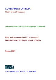 Draft Environment and Social Management Framework - pmgsy