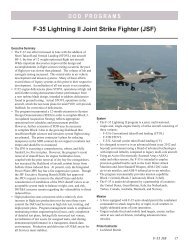 F-35 Lightning II Joint Strike Fighter (JSF) - DOT&E