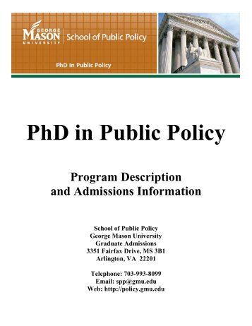 PhD Program Description and Booklet - George Mason University