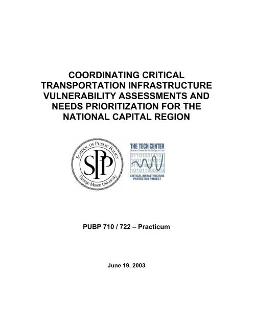 Coordinating critical transportation infrastructure vulnerability