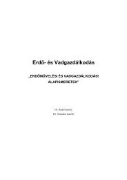 Erdő- és Vadgazdálkodás jegyzet