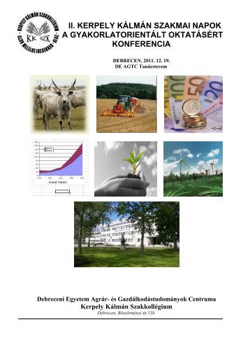Konferencia kiadvány - Debreceni Egyetem Agrár