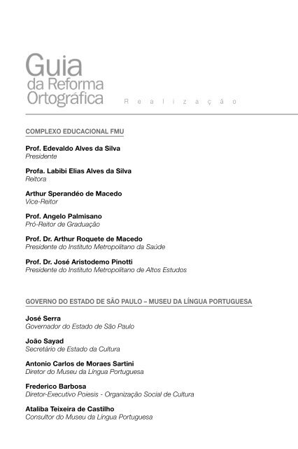 Guia da Reforma Ortográfica