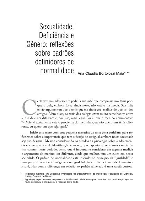 Diversidade Sexual na Educação: problematizações sobre a ...