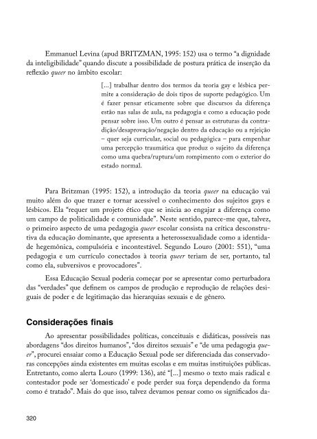 Diversidade Sexual na Educação: problematizações sobre a ...