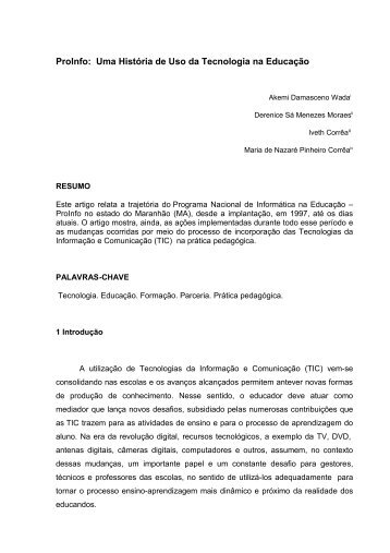 ProInfo: Uma História de Uso da Tecnologia na Educação