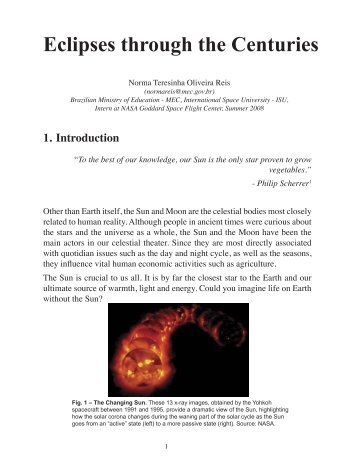 Eclipses through the Centuries - Portal do Professor