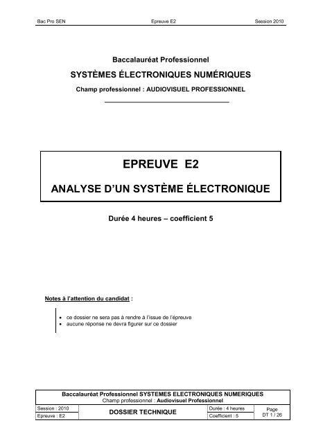 Baccalauréat Professionnel Systèmes Electroniques Numériques