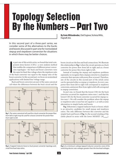 Topology Selection By the Numbers – Part Two - Power Electronics