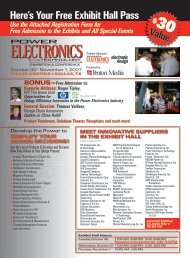 Here's Your Free Exhibit Hall Pass $30 - Power Electronics
