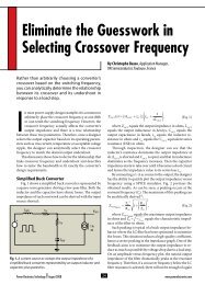 Eliminate the Guesswork in Selecting Crossover ... - Power Electronics