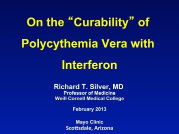 On the “Curability” of Polycythemia Vera with Interferon