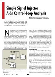 Simple Signal Injector Aids Control-Loop Analysis - Power Electronics