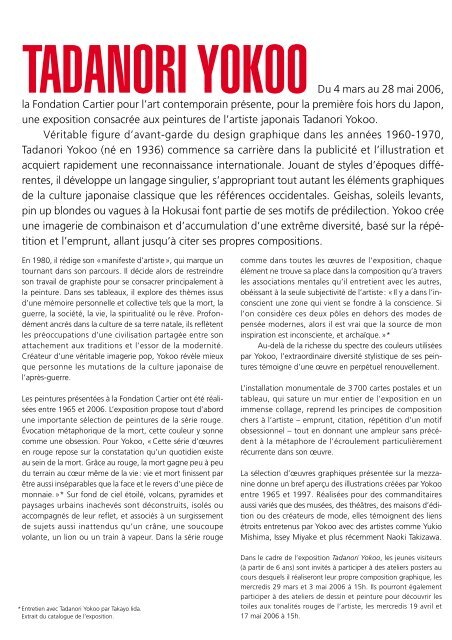 DP FR (PDF) 09/03/06 - Fondation Cartier pour l'art contemporain ...