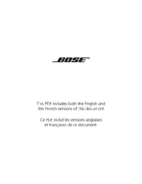 Declaration of Conformity - Bose