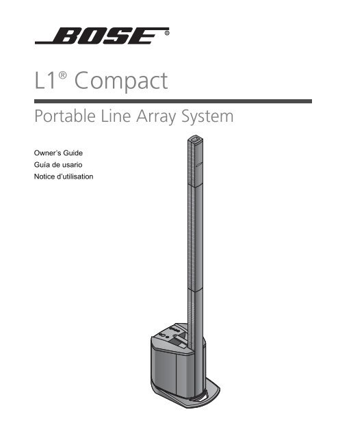 L1 Compact Owners Guide - Bose