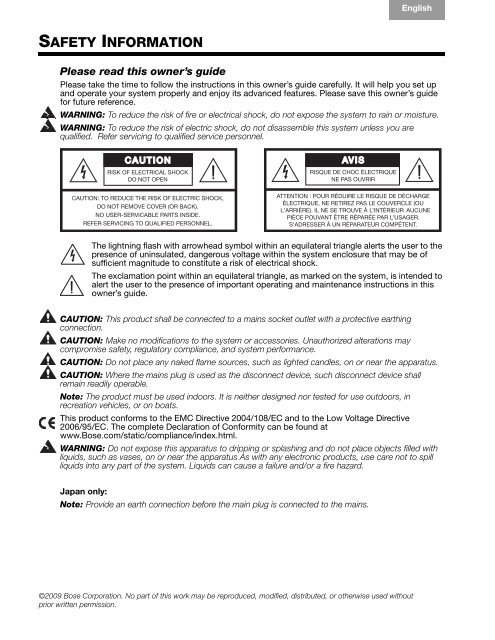 L1 Compact Owners Guide - Bose