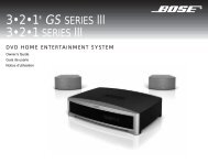 3•2•1® gs series iii 3•2•1 series iii - Bose