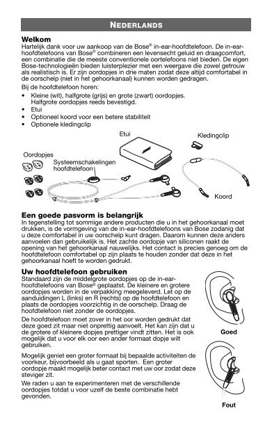 Bose® in-ear headphones - Electronic Warehouse