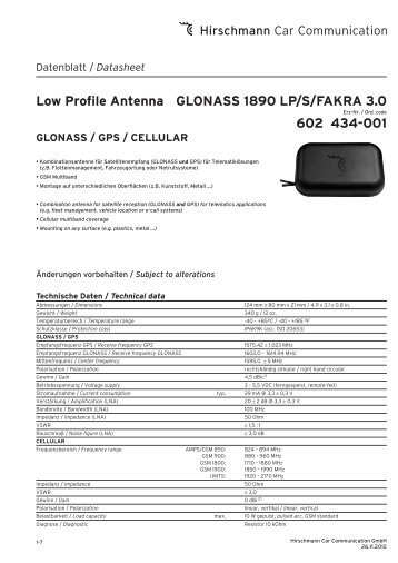 glonass 1890 lp/s/fakra 3.0 - Hirschmann Car Communication