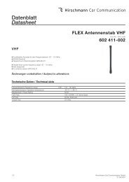 Datenblatt Datasheet VHF - Hirschmann Car Communication