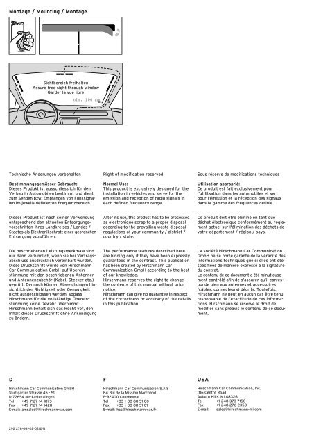 MCA 480 FLEX_Anl - Hirschmann Car Communication