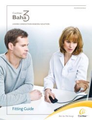 Baha Fitting Guide for Professionals - Cochlear
