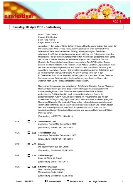 Programmwoche 17/2013 - programm.ARD.de - ARD